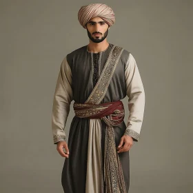 Man in Traditional Clothing