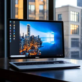 Dell Laptop in Urban Office Setting