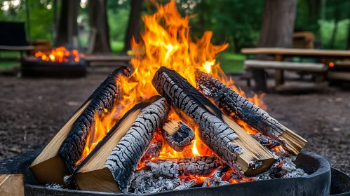 Forest Picnic Campfire