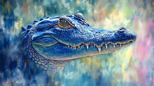 Fantasy Alligator Painting