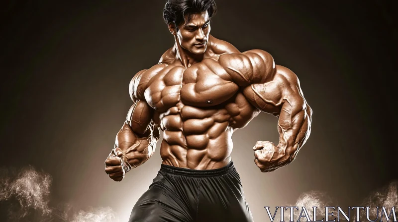 AI ART Strong Bodybuilder Posing