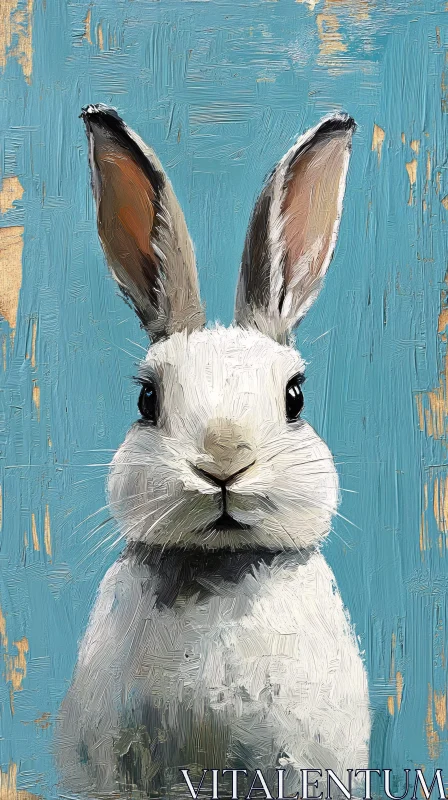 AI ART Textured Rabbit Art