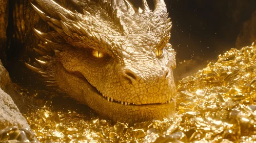 Dragon on Golden Coins