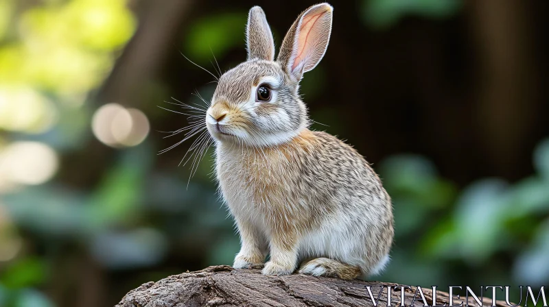 AI ART Curious Bunny in Nature