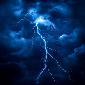 Electric Blue Lightning Bolt