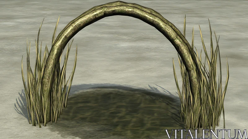 AI ART Natural Arch with Grass