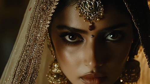 Close-up of Woman in Traditional Attire