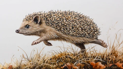 Running Hedgehog Painting