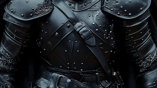 Intricate Dark Metal Knight Armor