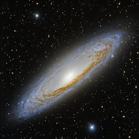 A Galaxy's Spiral Embrace