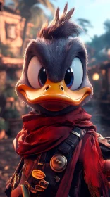 Adventurous Animated Duck Scene