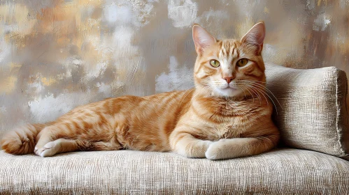 Elegant Cat Portrait in Earthy Surroundings