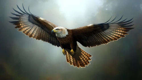 Powerful Eagle in Flight