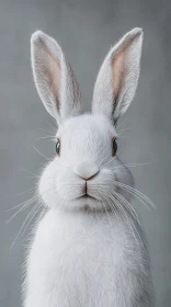 White Rabbit with Fluffy Fur