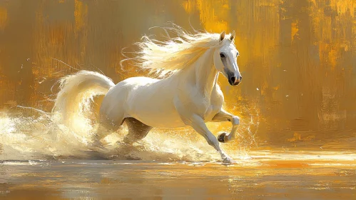 Graceful Horse in Sunlit Scene