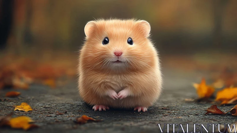 AI ART Cute Hamster in Fall Setting