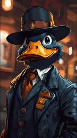 Anthropomorphic Detective Duck