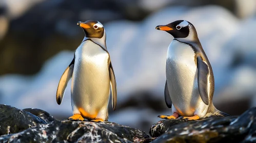Two Penguins in Natural Habitat