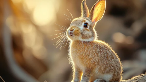 Gentle Rabbit in Sunlight