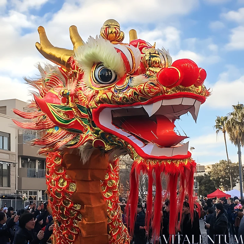 Dragon Dance Celebration AI Image