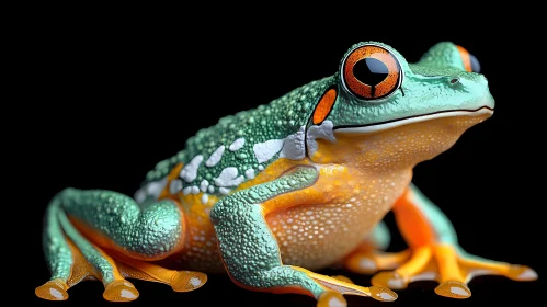Colorful Amphibian Close-Up