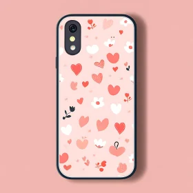 Floral Heart Pattern Phone Cover