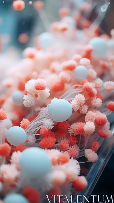 Underwater Elegance: A Blend of Light Colors in a Soft Focus Rendering AI Image