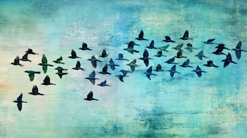 Flock of Birds Arrow Formation