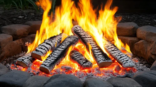 Tranquil Evening by the Campfire