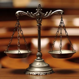 Symbol of Justice: Balanced Scales Still Life