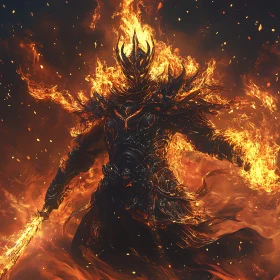 Inferno Demon with Burning Sword