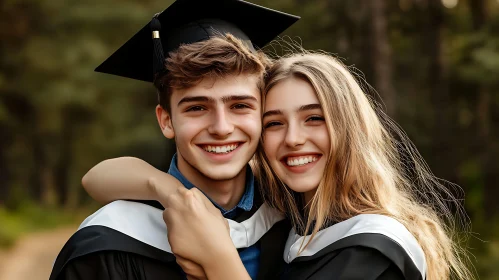 Portrait of Smiling Graduates on Graduation Day