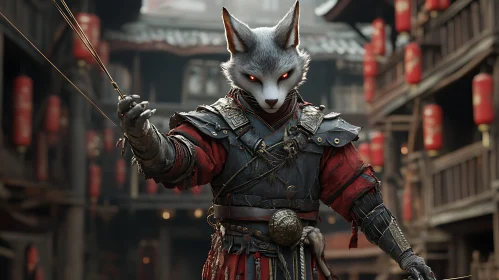 Anthropomorphic Fox Warrior