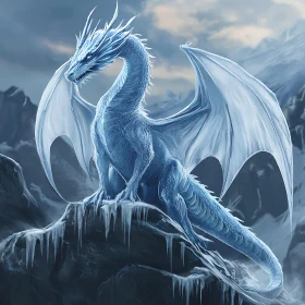 Frozen Majesty: An Ice Dragon's Domain