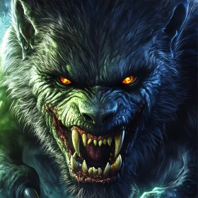 Menacing Werewolf Close-Up