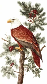 Eagle Amidst Berries