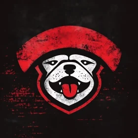 Aggressive Bulldog Mascot Emblem