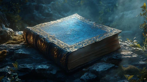 Mystical Book on Stone