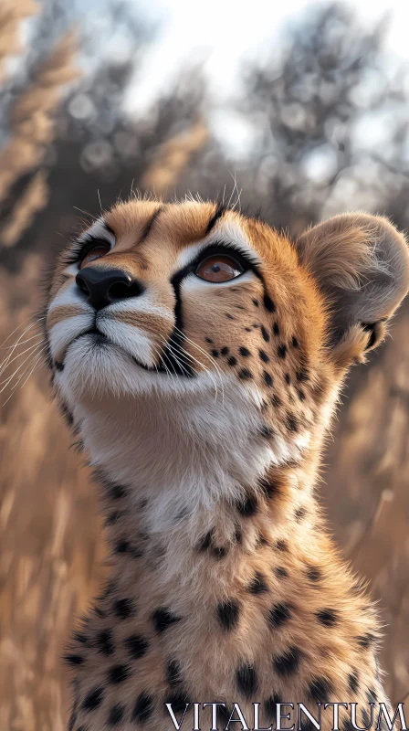 Cheetah Cub in Nature AI Image