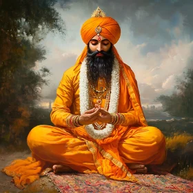Meditative Man Spiritual Journey Image