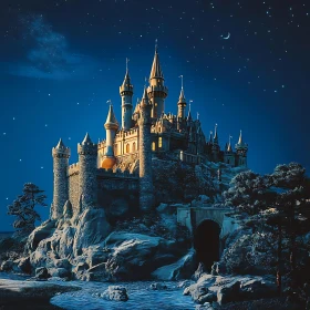 Fantasy Castle at Night