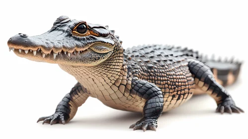 Crocodile Close-up with Textured Scales