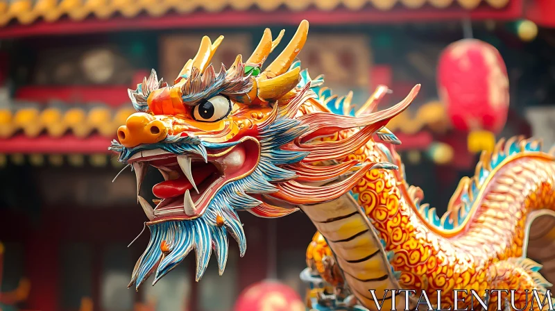 Detailed Dragon Sculpture Art AI Image