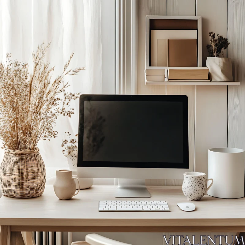 AI ART Chic Workspace with Modern Decor