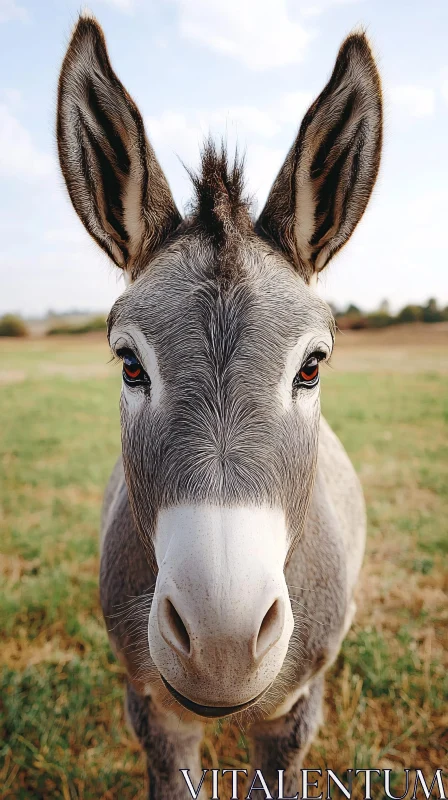 Donkey Face Close-Up AI Image