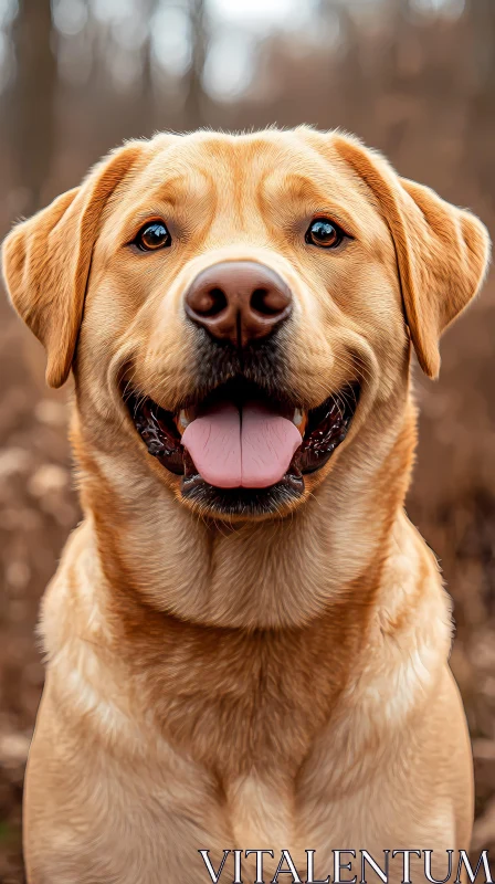 Happy Dog in Outdoor Setting AI Image