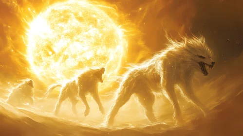 Wolves in Sunlight