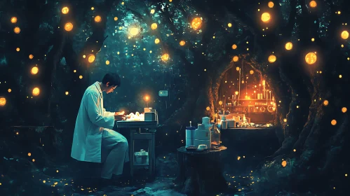 Enchanted Forest Laboratory Scene