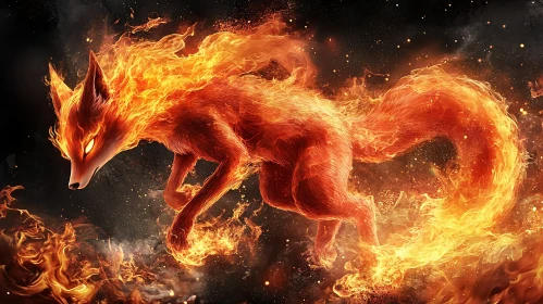 Flaming Fox in a Fantasy World