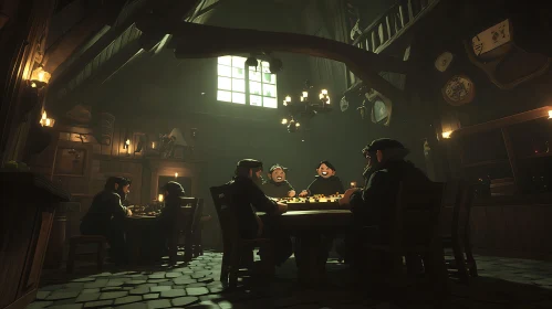 Cozy Tavern Gathering